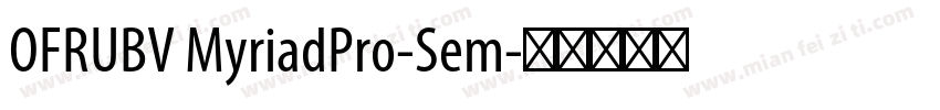 OFRUBV MyriadPro-Sem字体转换